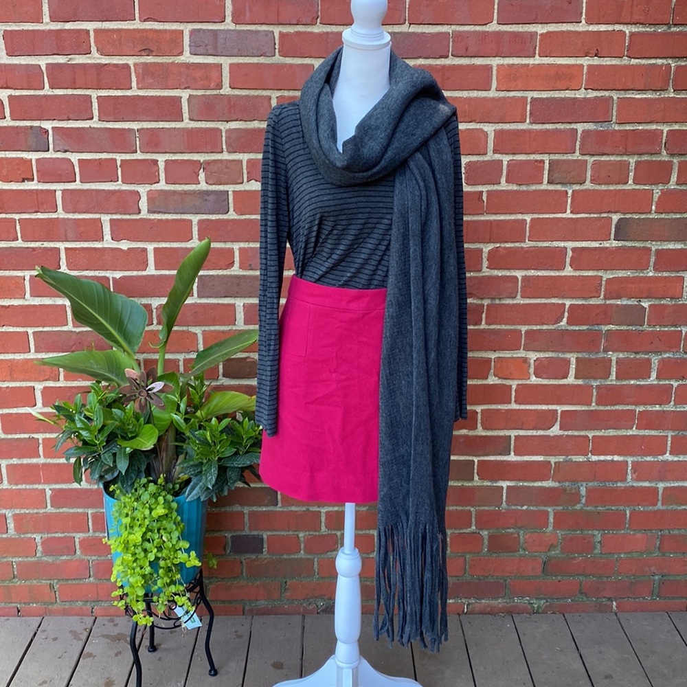 SOLD Pink J Crew Wool Mini Skirt- Sz 8 NWOT